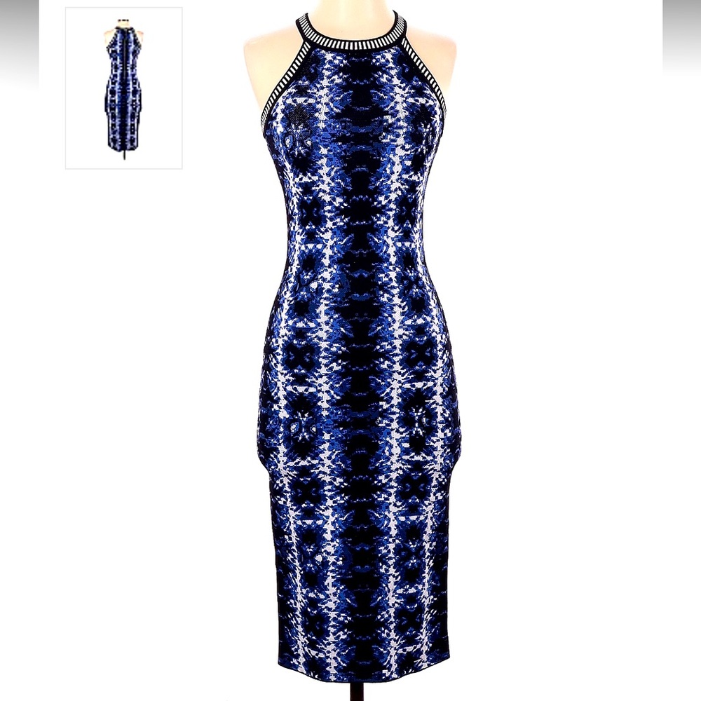 Rachel Roy blue tie dye midi dress